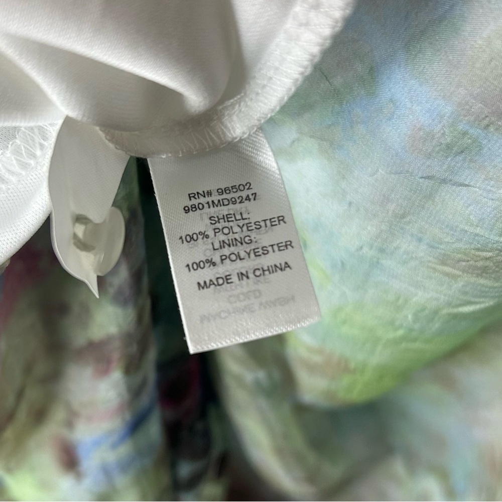 Charming Charlie Watercolor Chiffon Dress Size Large Artsy Boho - Picture 8 of 13